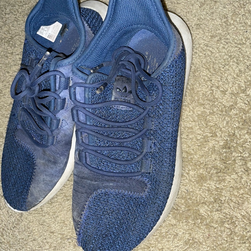 USED BLUE ADIDA RUNNING SHOES (GREAT FOR EXERCISE) Size 7 1/2